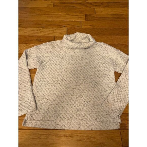 Apana women's light grey textured knit turtleneck long sleeve pullover sz small - Picture 1 of 8